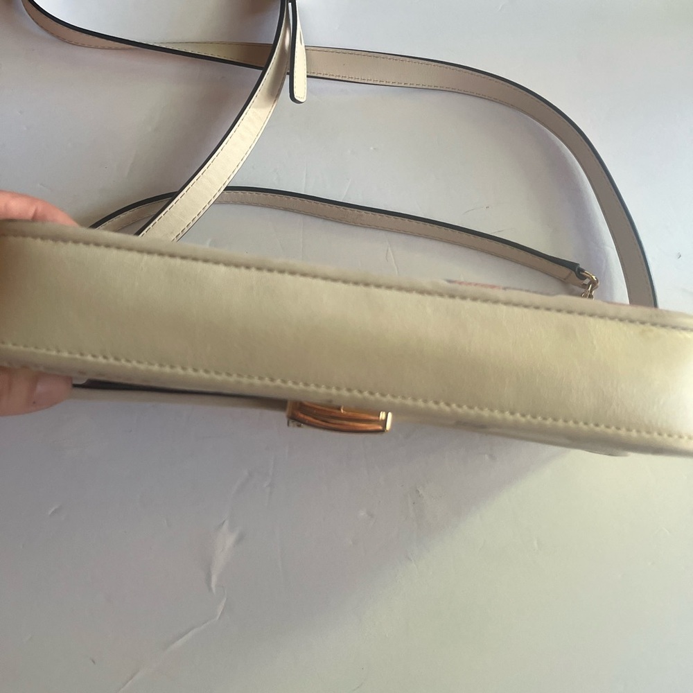 Michael Kors Bradshaw Multicolor Signature white cream convertible shoulder Bag - Picture 12 of 13